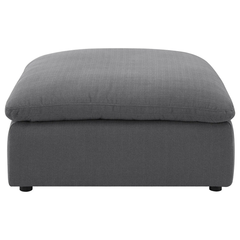 Hobson Square Upholstered Ottoman Charcoal by Unique Piece Furniture