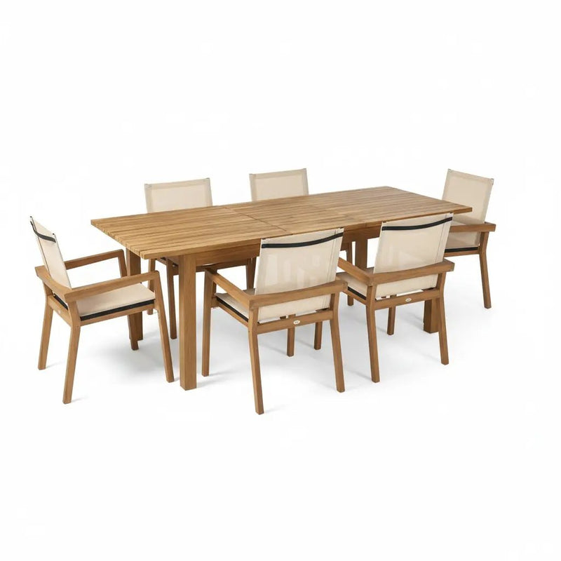 7 Pieces Acacia Wood Outdoor Dining Set by HouseOfZazla