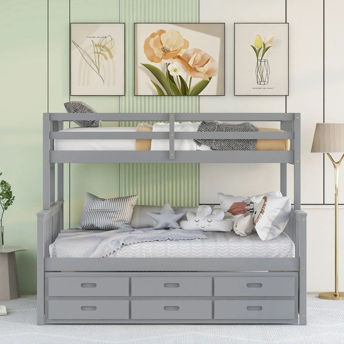 Bunk Bed With Twin Size Trundle And Drawers, photo 5 of 14