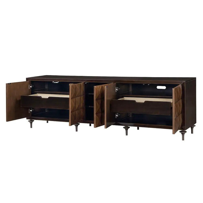 Diya - Console Cabinet - Forged Bronze & Espresso by Unique Piece Furniture