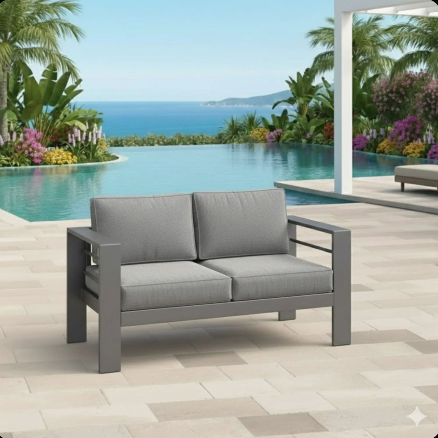 All-Weather Patio Loveseat With Thick Cushions by HouseOfZazla