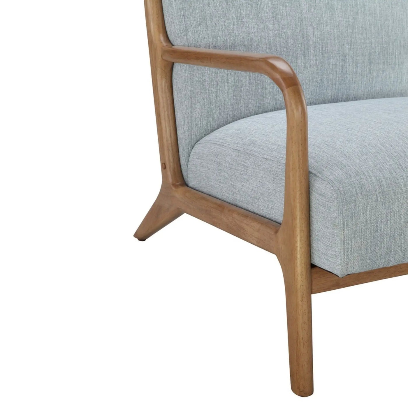 Mid-Century Style Lounge Chair With Upholstered Seat by Unique Piece Furniture