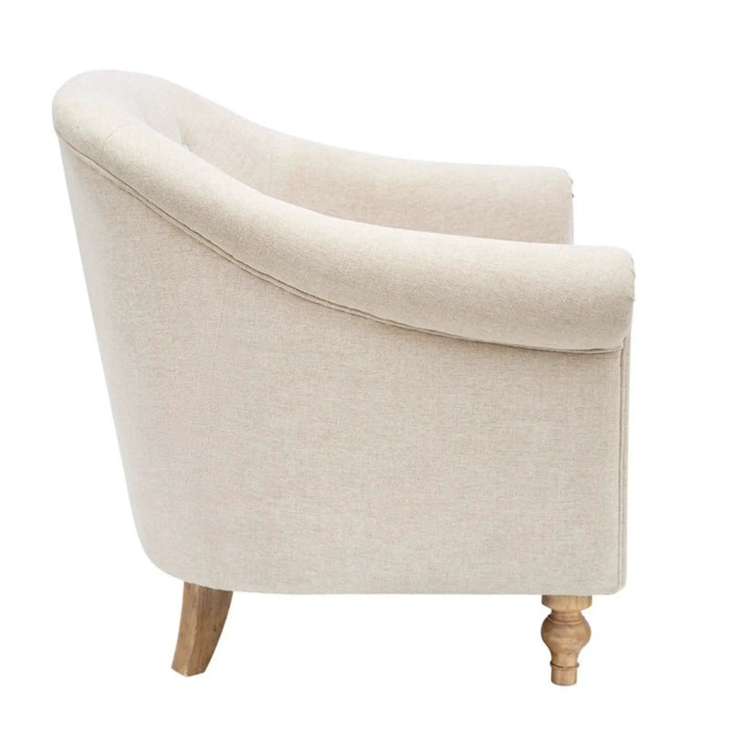 Fayette - Tufted Accent Arm Chair - Cream by Unique Piece Furniture