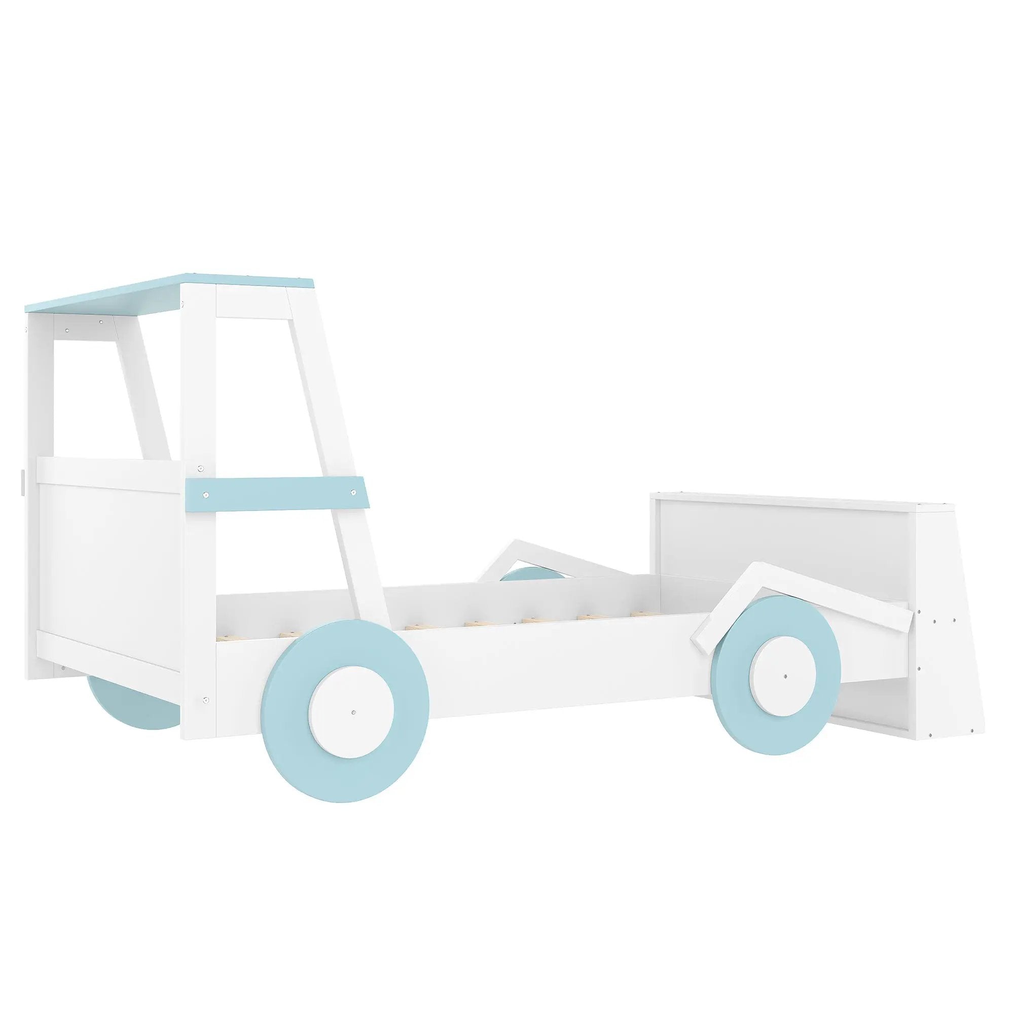 Twin Size Car Bed with Storage Shelves by HouseOfZazla