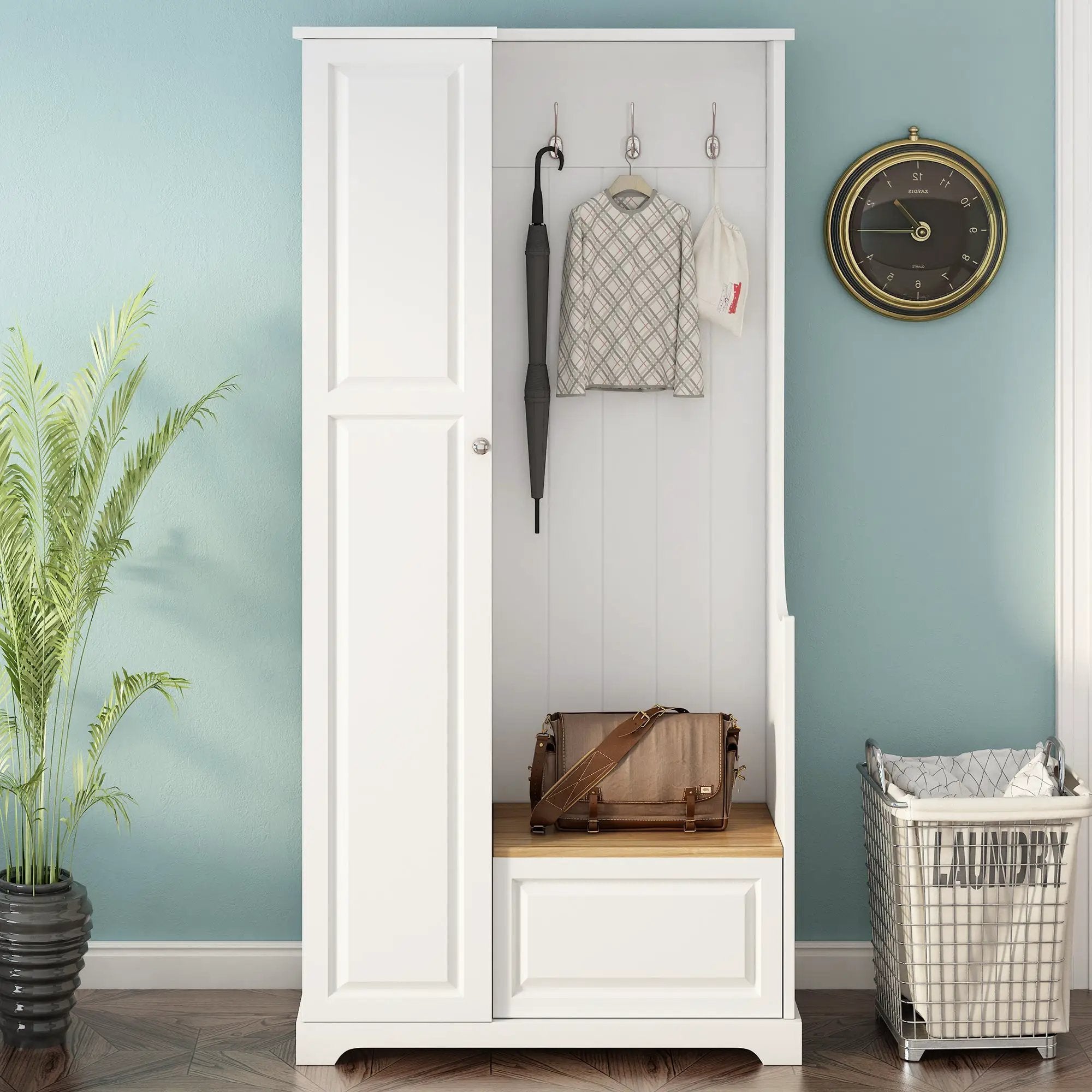 Stylish Design Hall Tree with Flip-Up Bench by HouseOfZazla