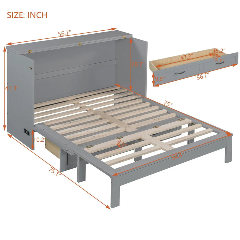 Murphy Bed With Large Drawers by HouseOfZazla