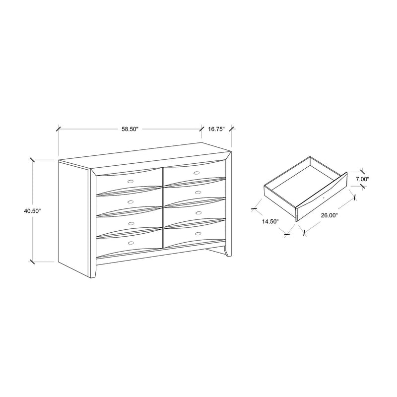 Lucille - 5 Piece Bedroom Set With Storage Drawers And Bookcase Headboard by HouseOfZazla