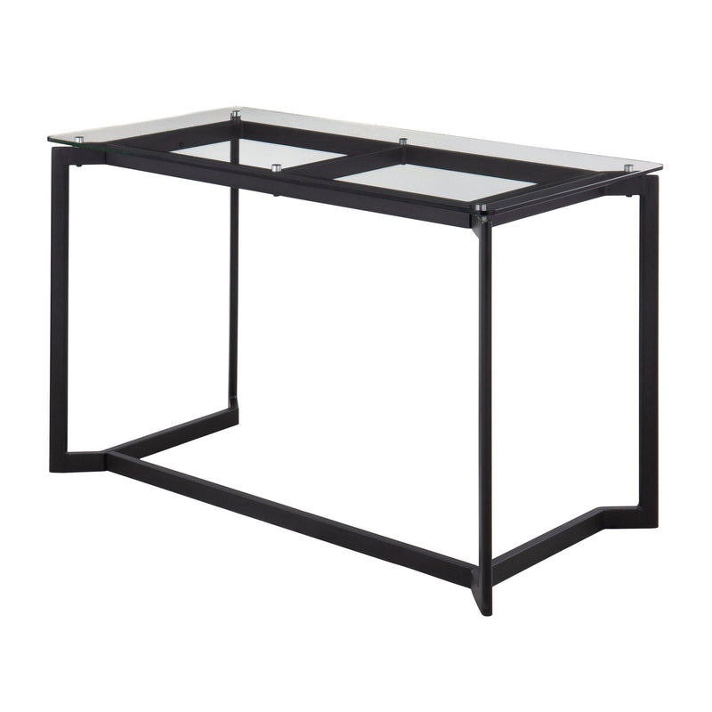 Masters - Modern Office Desk - Black / Clear by HouseOfZazla