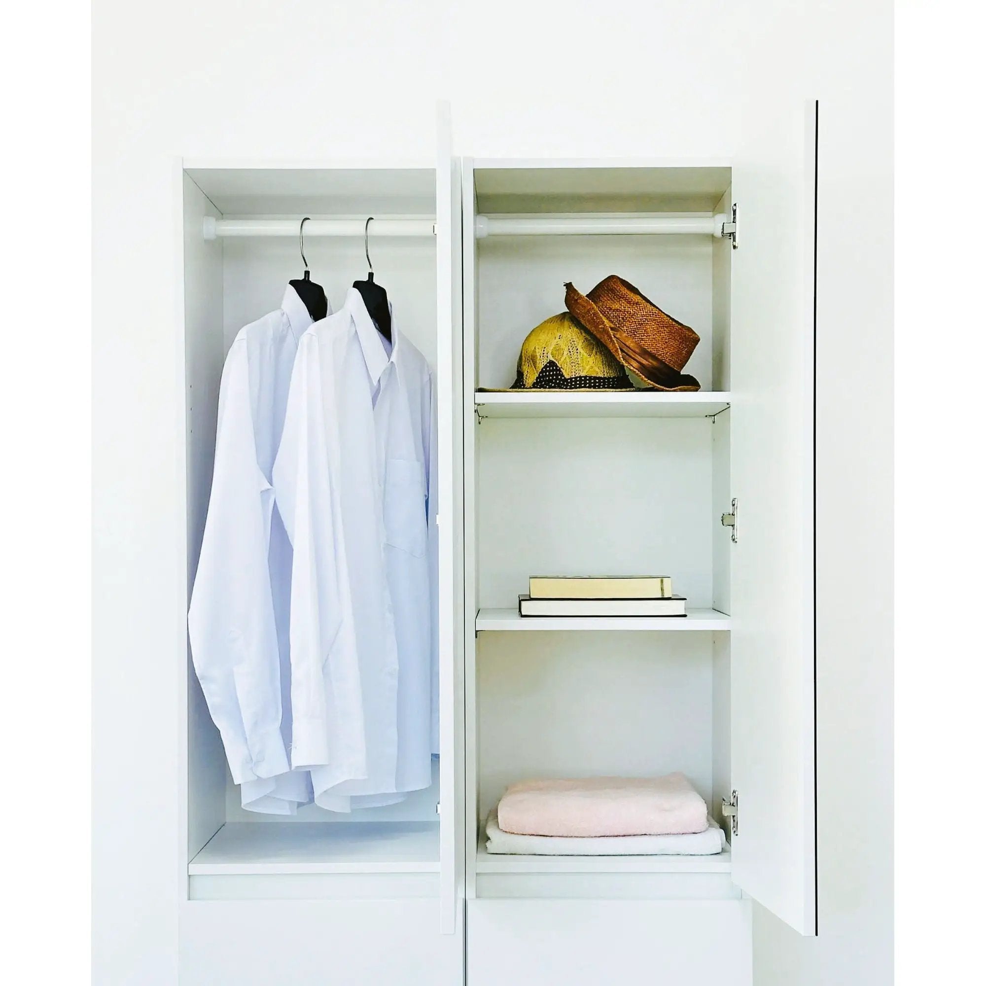 Elise - Slim Modular Closet Cabinet With Drawers - White by HouseOfZazla