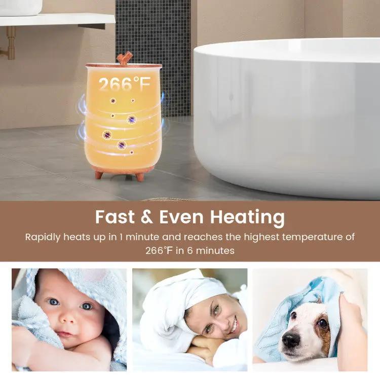 23L Large Luxury Bucket-Style Towel Warmer with Fragrant Disc Holder by DirectDeals