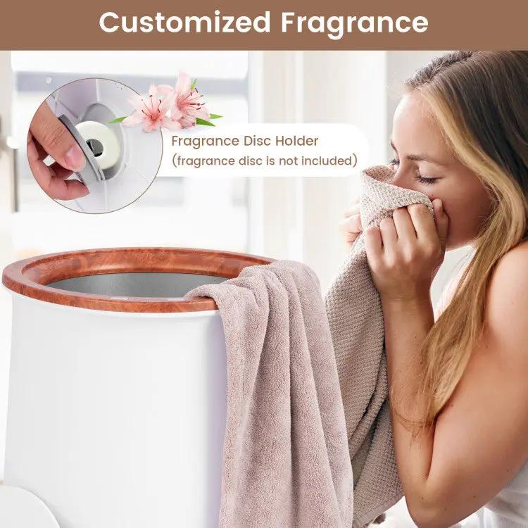 23L Large Luxury Bucket-Style Towel Warmer with Fragrant Disc Holder by DirectDeals