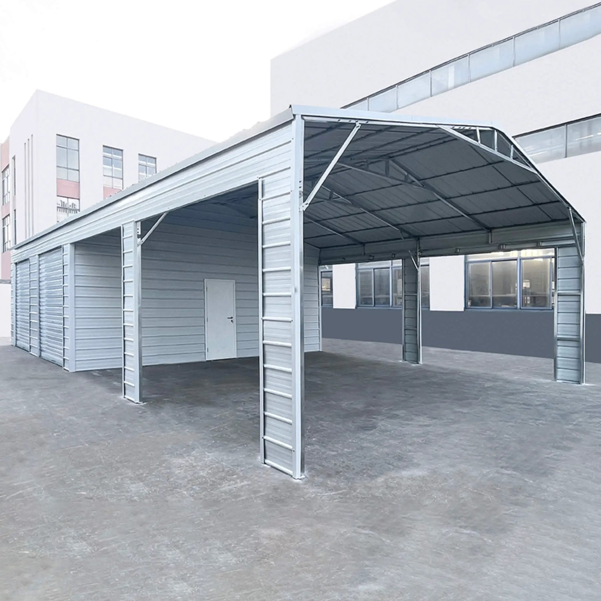 [23X46FT] Heavy-Duty Steel Garage Storage Shed With Reinforced Roof And 2 Doors (SAK29384) by SAKSBY WHOLESALE
