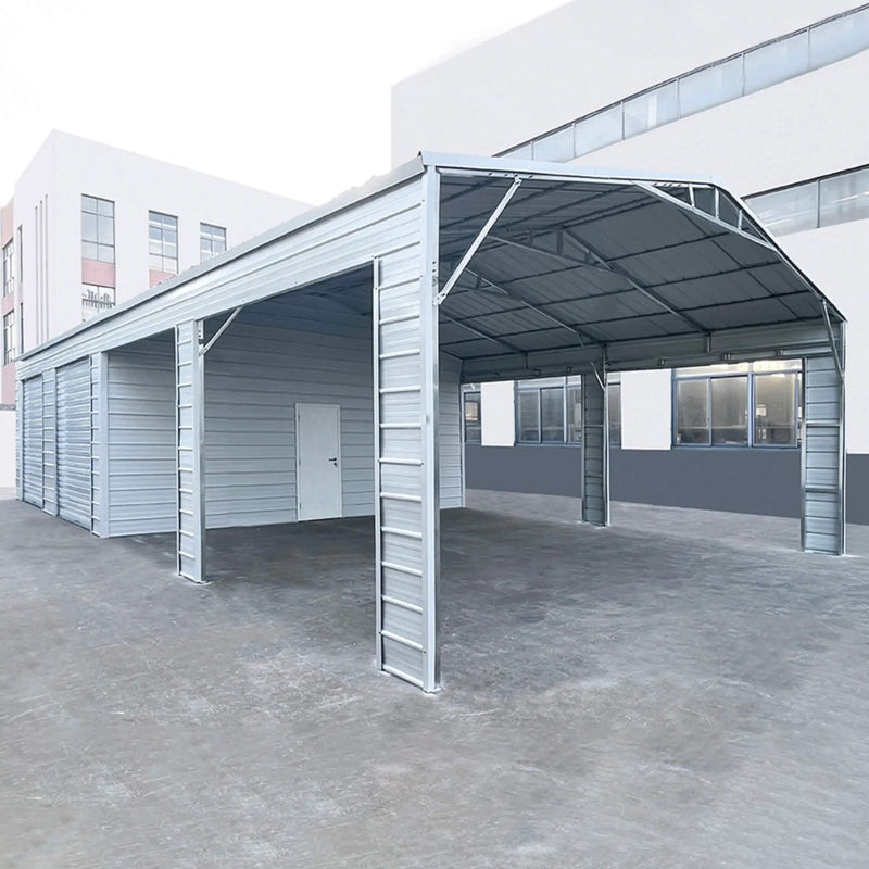 [23X46FT] Heavy-Duty Steel Garage Storage Shed With Reinforced Roof And 2 Doors (SAK29384) by SAKSBY WHOLESALE