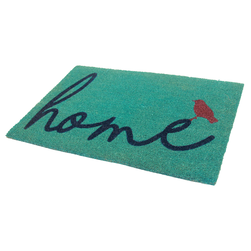 A Bird Perched on Home Coir Doormat by Fab Habitat