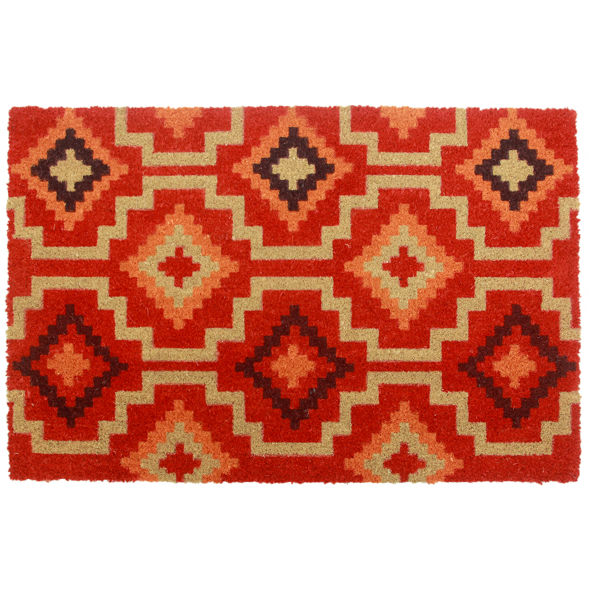 Lhasa Kilim - Red Coir Doormat by Fab Habitat