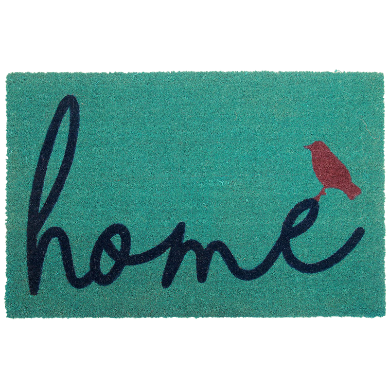 A Bird Perched on Home Coir Doormat by Fab Habitat