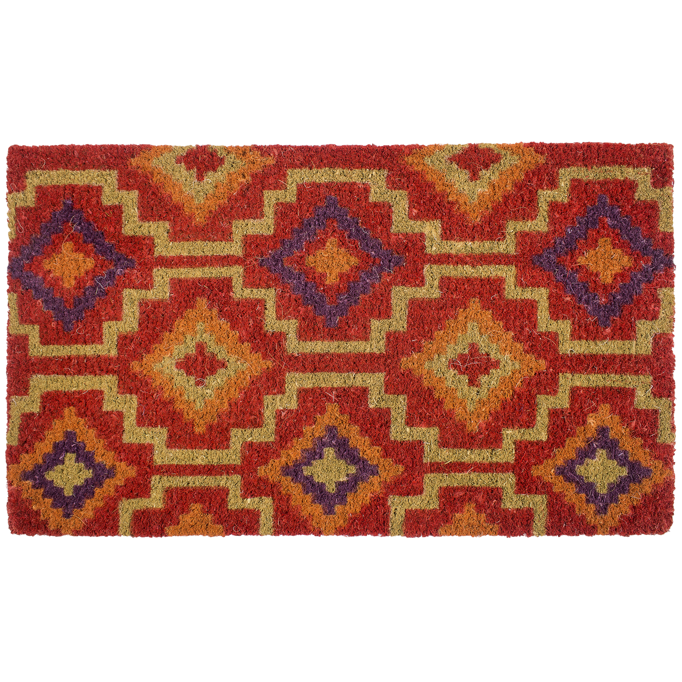 Lhasa Kilim - Red Coir Doormat by Fab Habitat