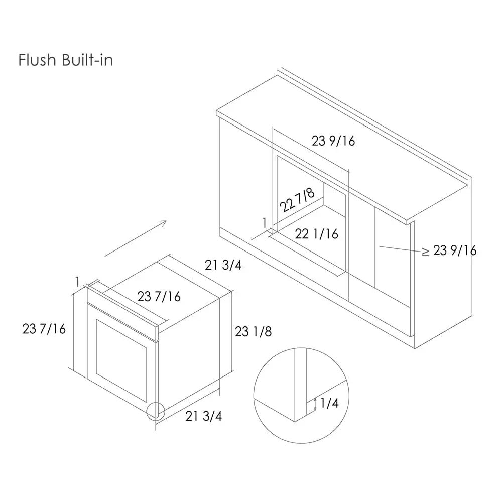 24" Built-In Tempered Glass Convection Oven | KSG7003A by FOTILE