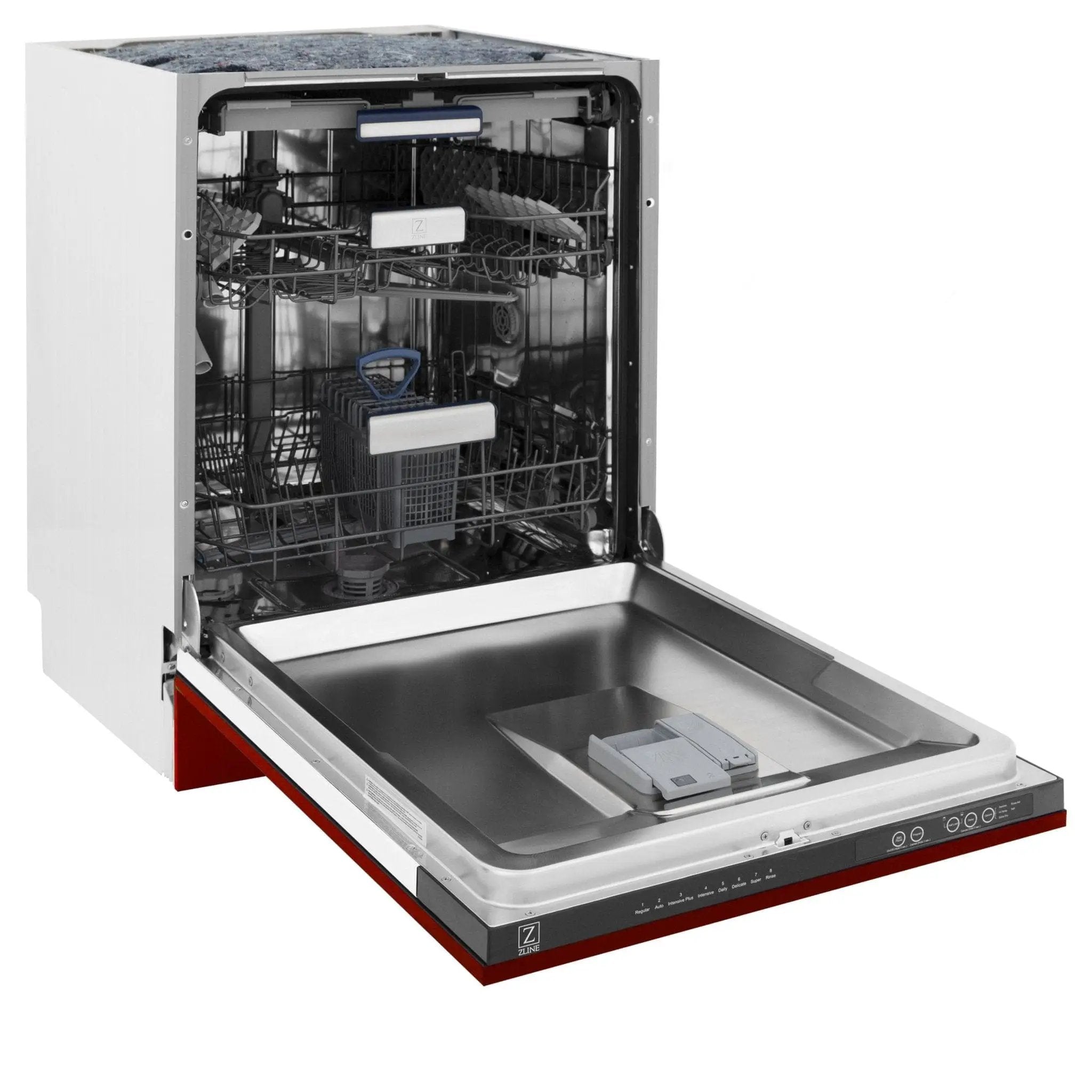 24" Dishwasher with Red Gloss panel, Stainless Tub, DWV-RG-24 by Farmhouse Kitchen and Bath
