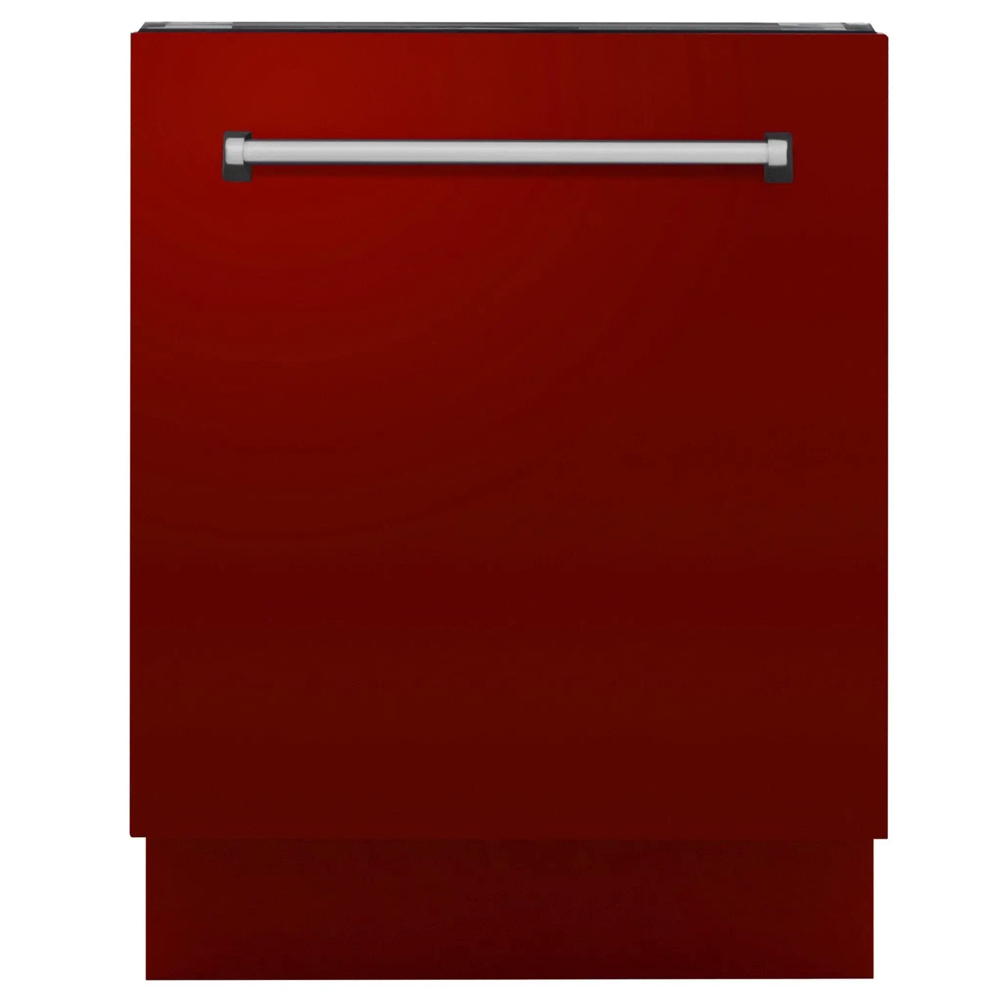 24" Dishwasher with Red Gloss panel, Stainless Tub, DWV-RG-24 by Farmhouse Kitchen and Bath