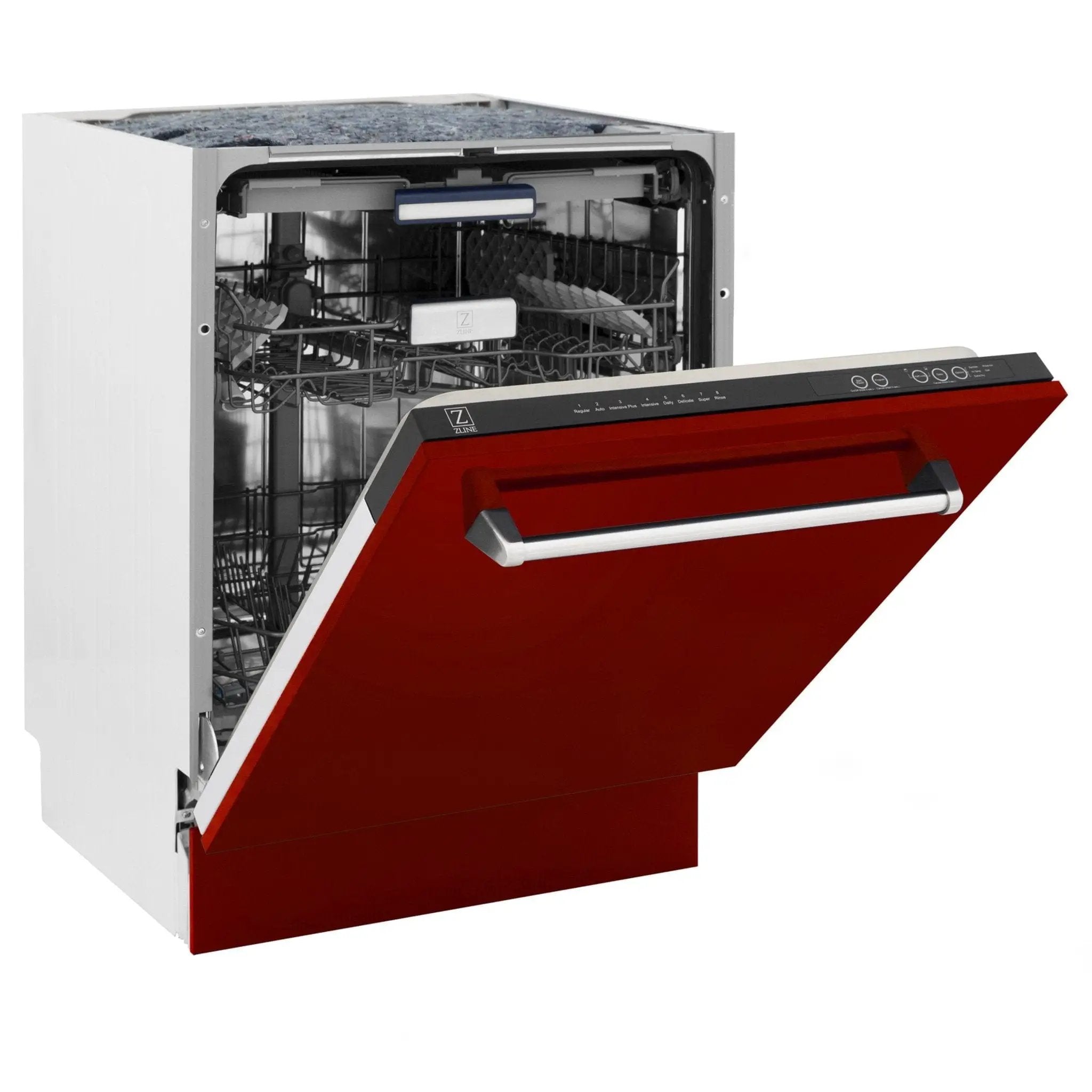 24" Dishwasher with Red Gloss panel, Stainless Tub, DWV-RG-24 by Farmhouse Kitchen and Bath
