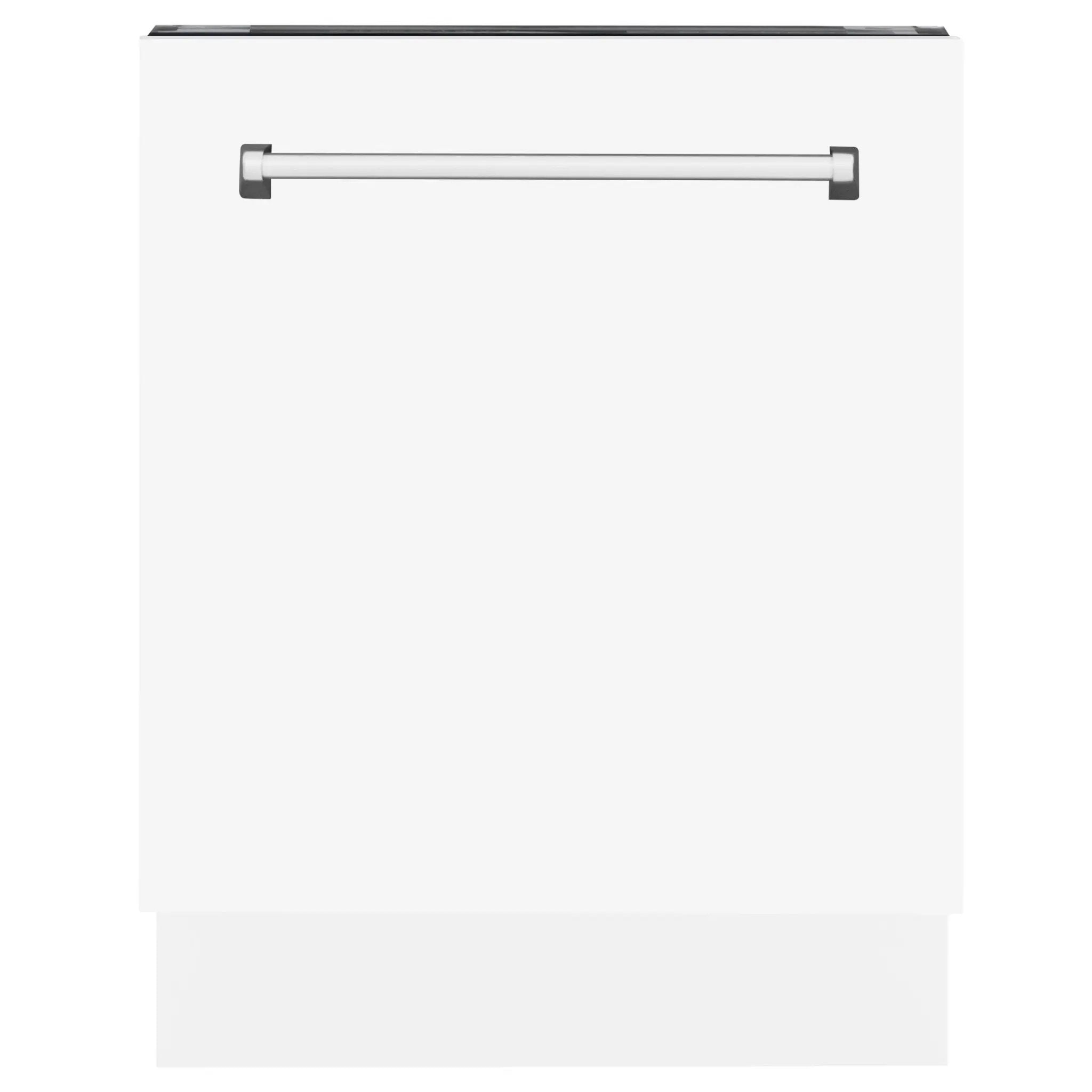 24" Dishwasher with White Matt panel, Stainless Tub, DWV-WM-24 by Farmhouse Kitchen and Bath