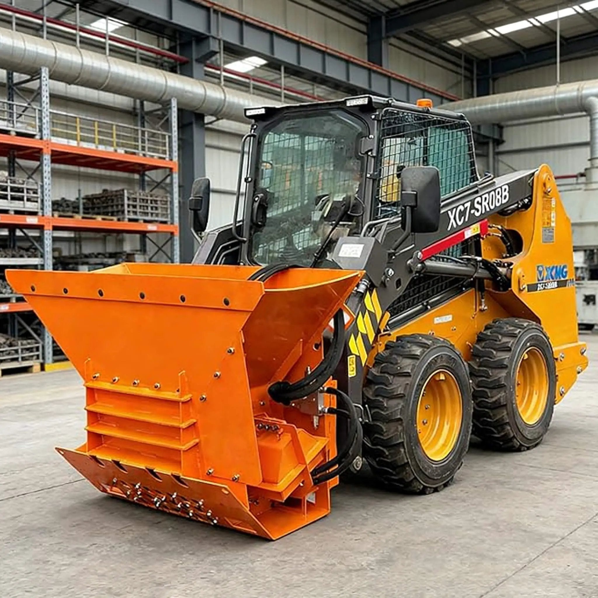 24-Inch Heavy-Duty 13.5 Cu.Ft Concrete Crusher Bucket Skid Steer Attachment (SAK10589) by SAKSBY WHOLESALE