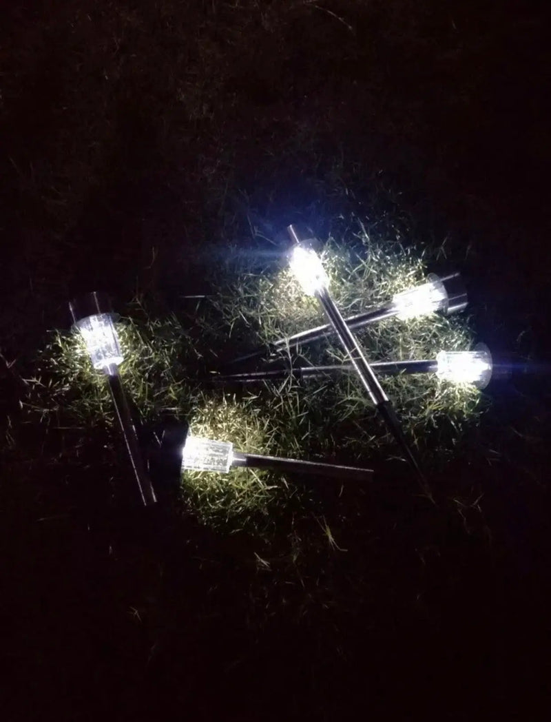 24 Pack Outdoor Stainless Steel Solar Power Lawn Garden Landscape Path LED Light by Outdoor Solar Outlet