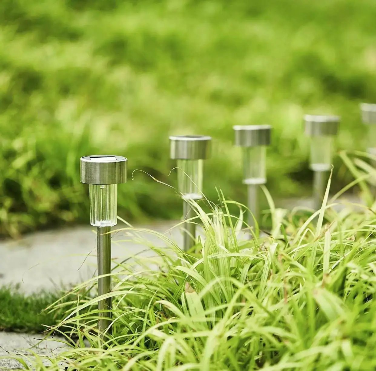 24 Pack Outdoor Stainless Steel Solar Power Lawn Garden Landscape Path LED Light by Outdoor Solar Outlet