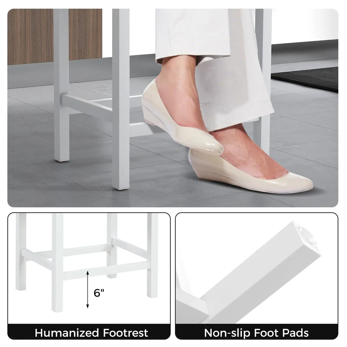 24.5 Inches Linen Fabric Saddle Stools Set of 2 with Cushioned Seat by DirectDeals