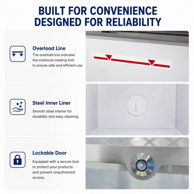 7.0 Cu.Ft Commercial Display Chest Freezer with Inverter Technology - Glass, photo 7 of 10