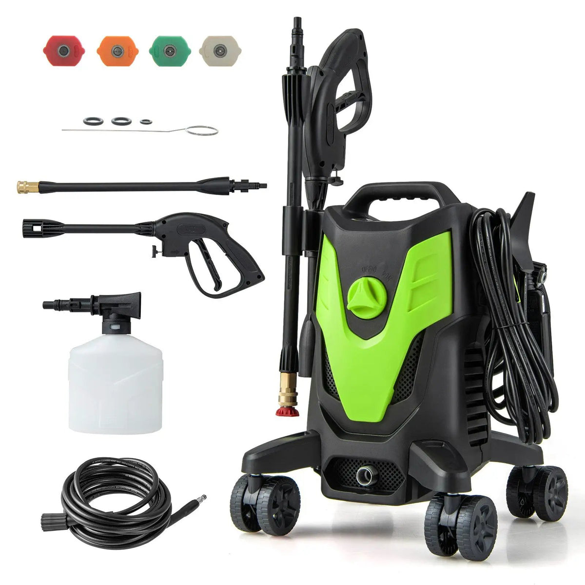 2400 PSI Electric Pressure Washer with 4 Universal Wheels by DirectDeals