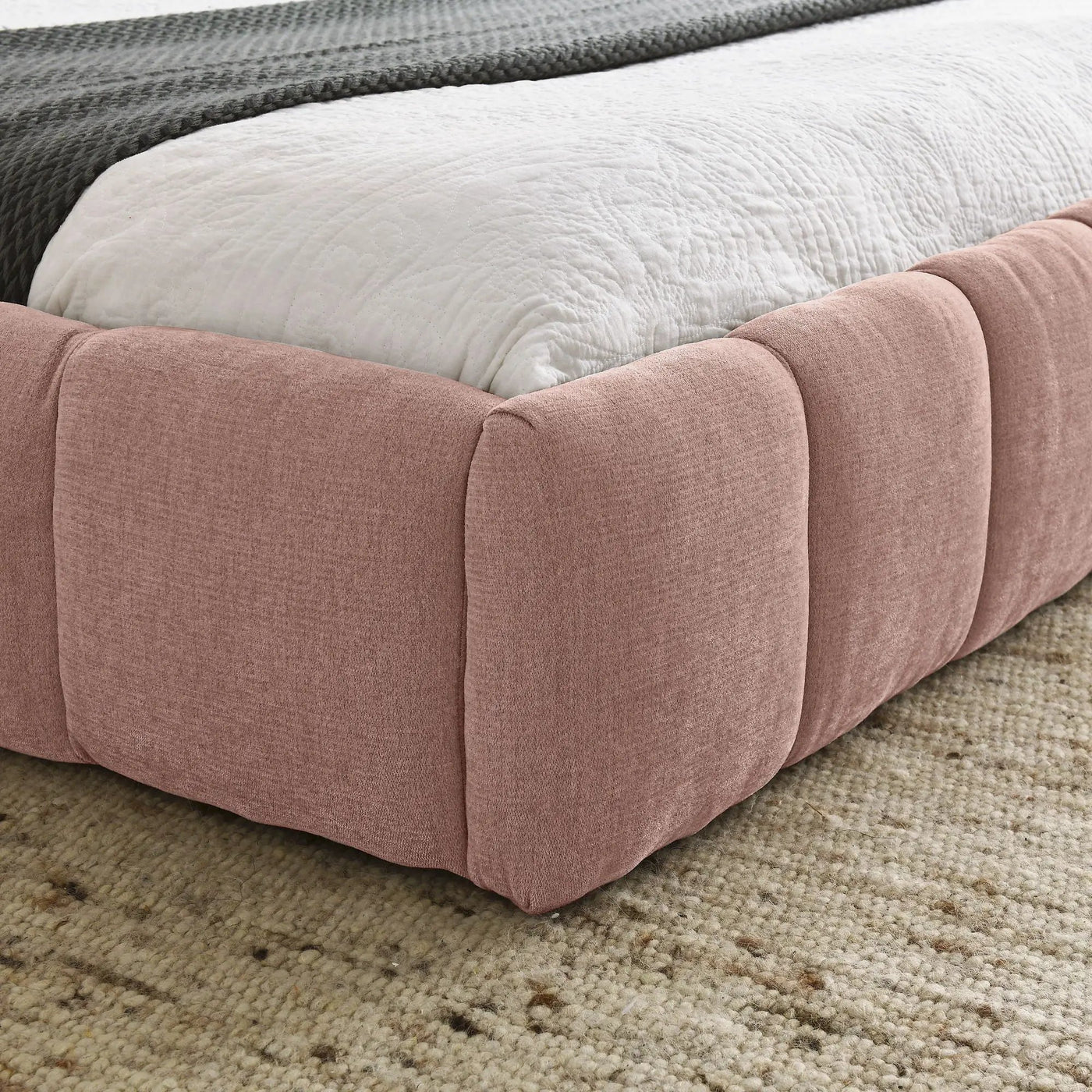 Modern Platform Bed Frame With Thick Fabric by Unique Piece Furniture