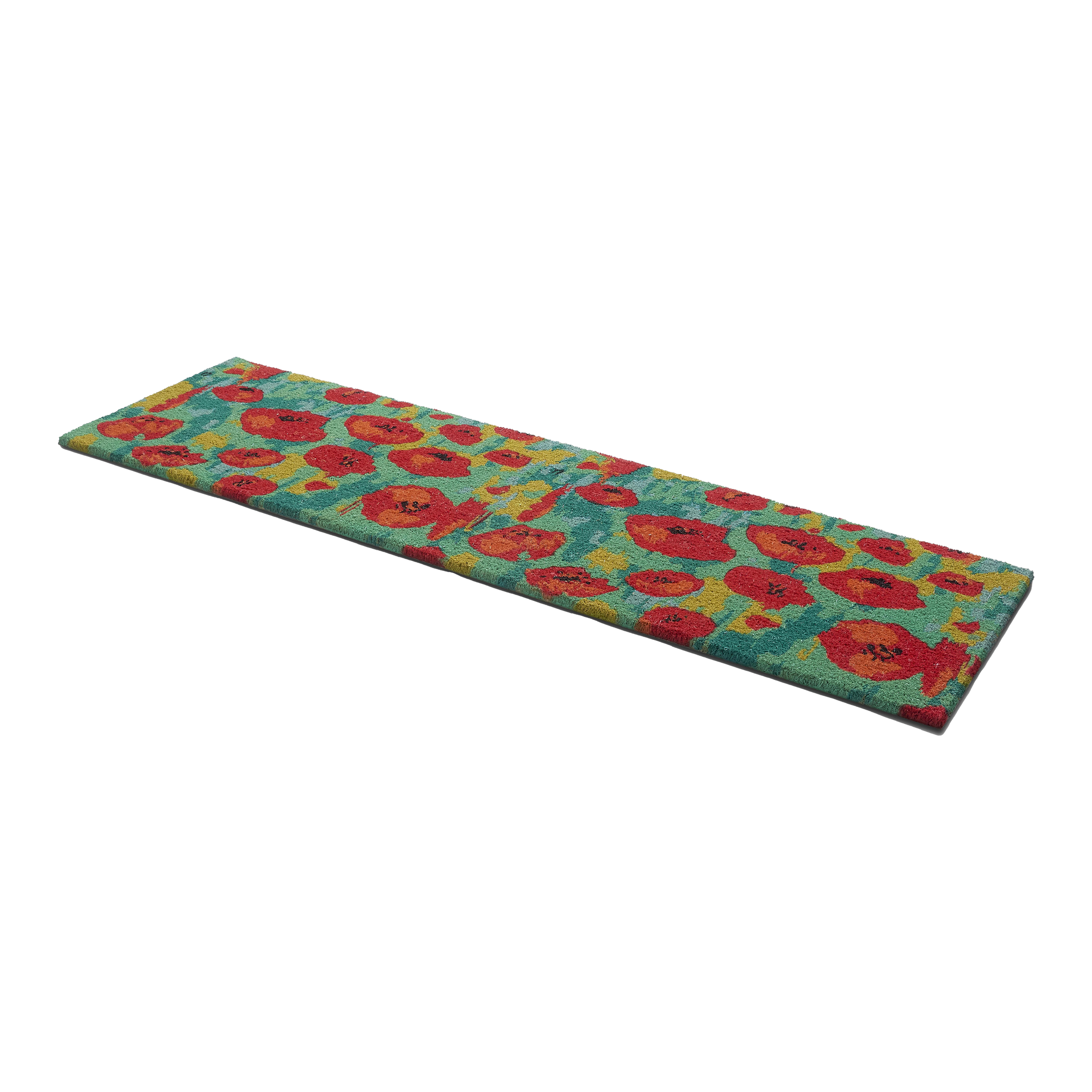 Field of Poppies - Red Multi Coir Doormat by Fab Habitat