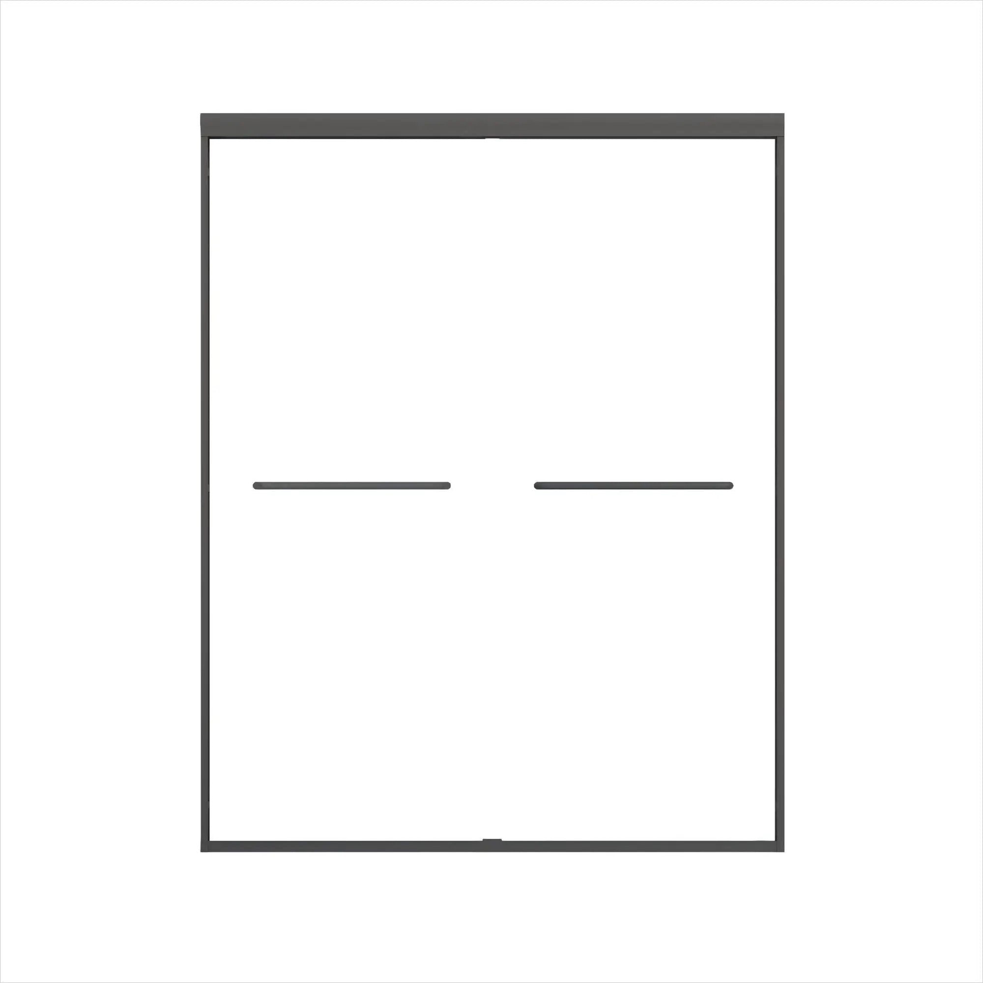 Double Sliding Shower Door, Semi-Frameless Bypass Bathroom Sliding Door With 1/4" (6 Mm) Tempered Glass For Walk-In Shower by HouseOfZazla