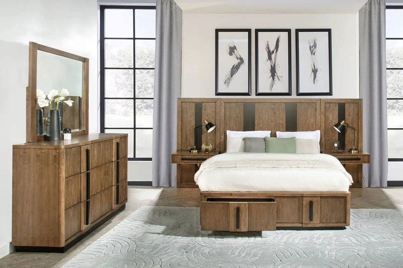 Terrace 5-piece Queen Panel Bedroom Set Ash Brown by Unique Piece Furniture
