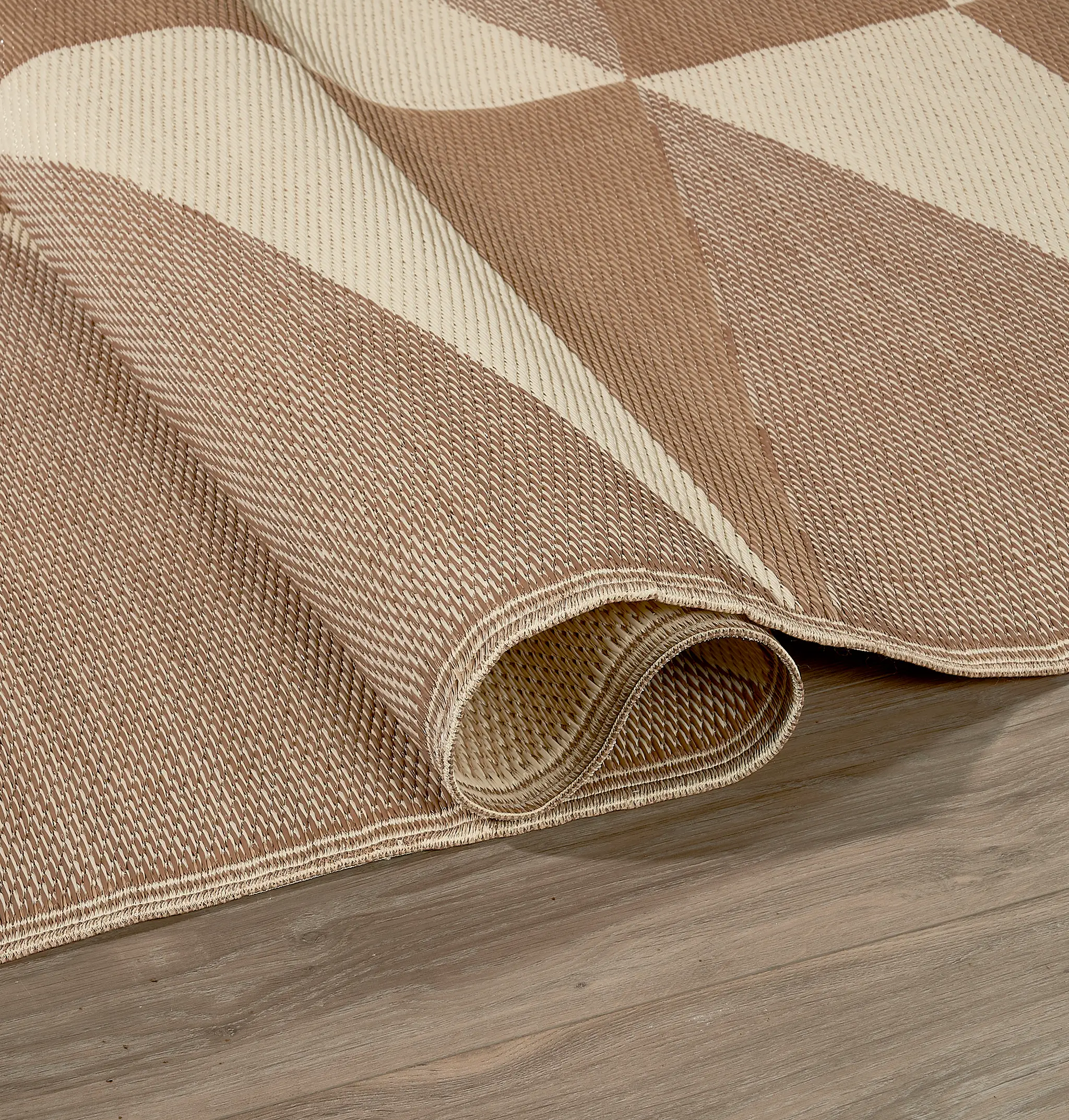 Tucson - Natural Modern Geometric Outdoor Rug for Patio by Fab Habitat