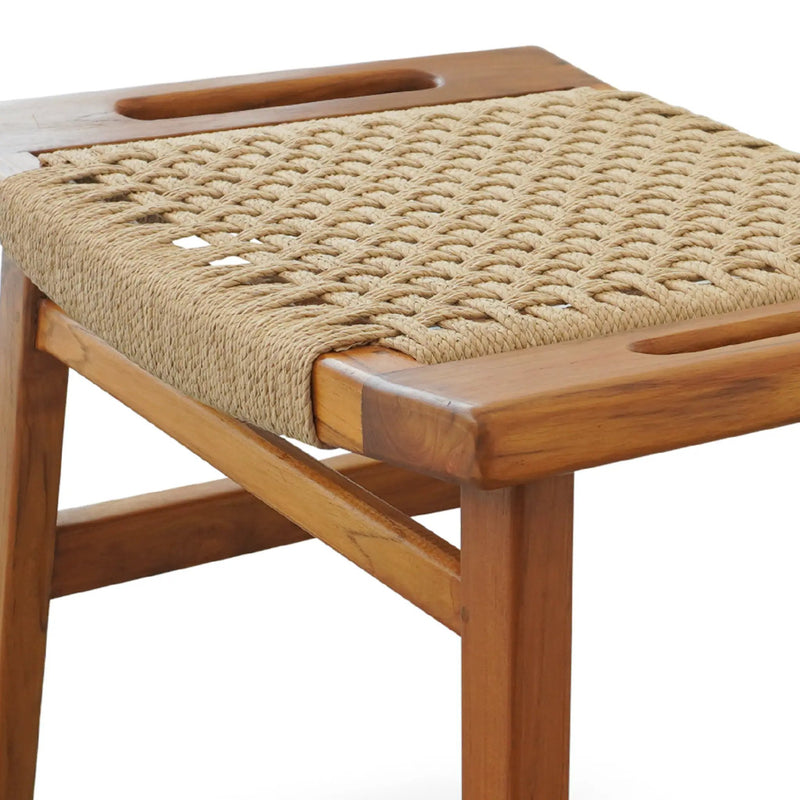 Grit Rustic Solid Wood Frame Loom Stool by HouseOfZazla