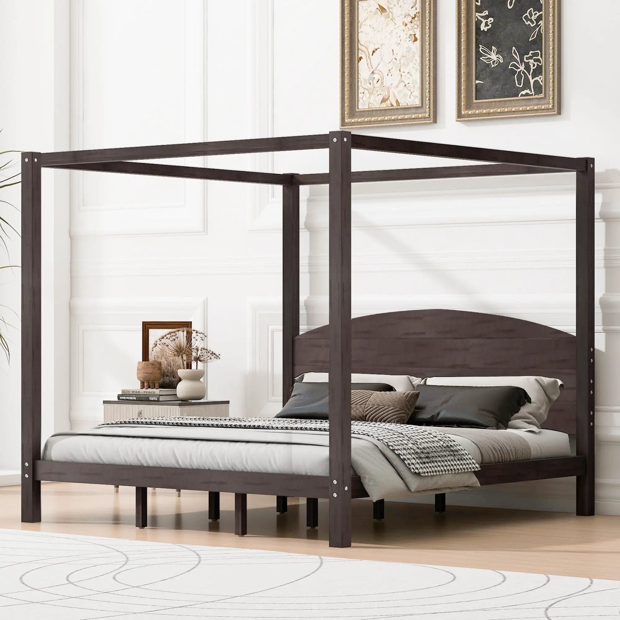 anopy Platform Bed With Headboard And Support Legs by Unique Piece Furniture