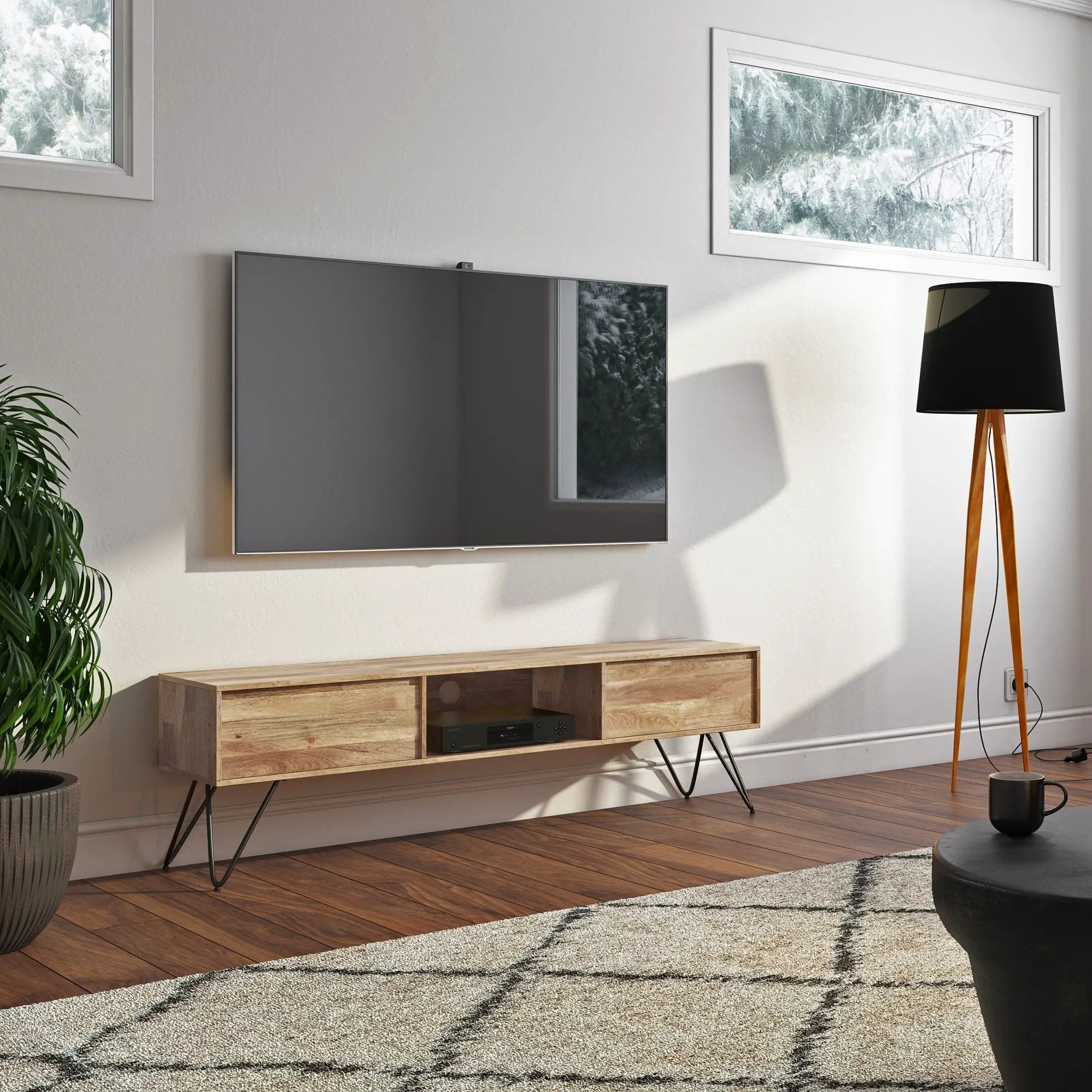 Hunter - Handcrafted TV Media Stand - Natural by HouseOfZazla