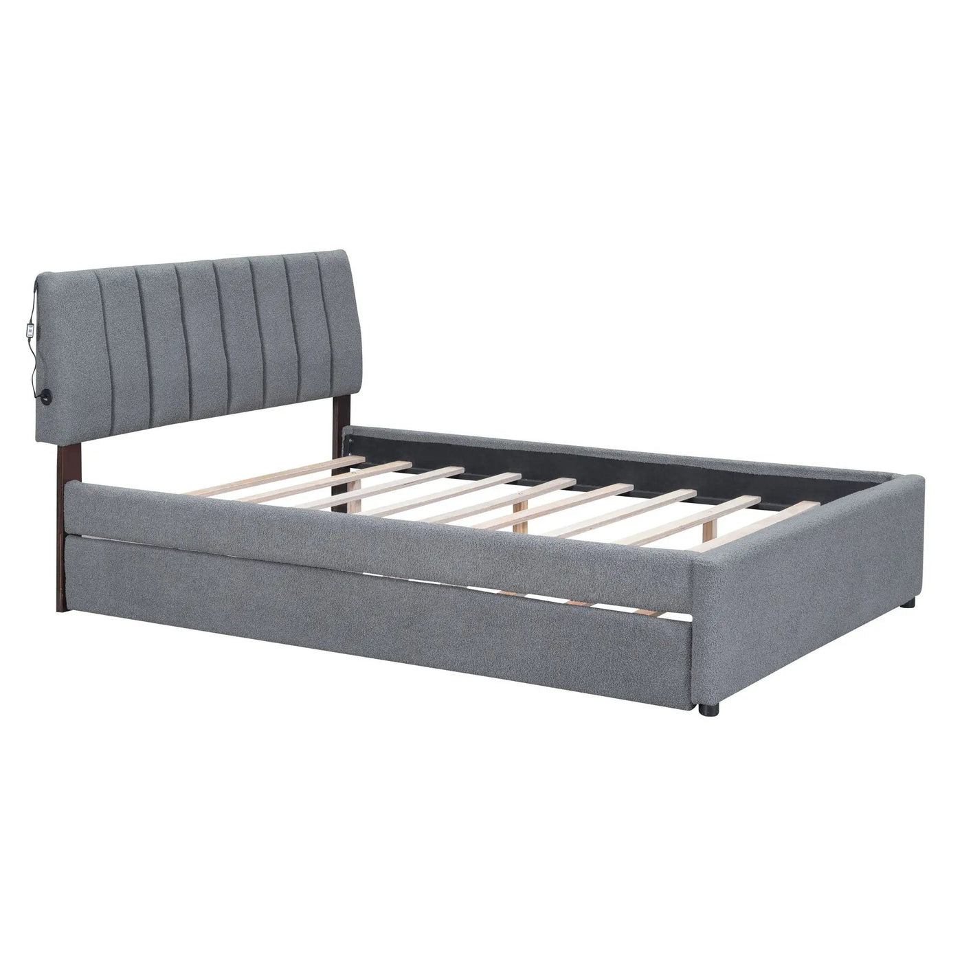 Upholstered Platform Bed With Trundle by HouseOfZazla