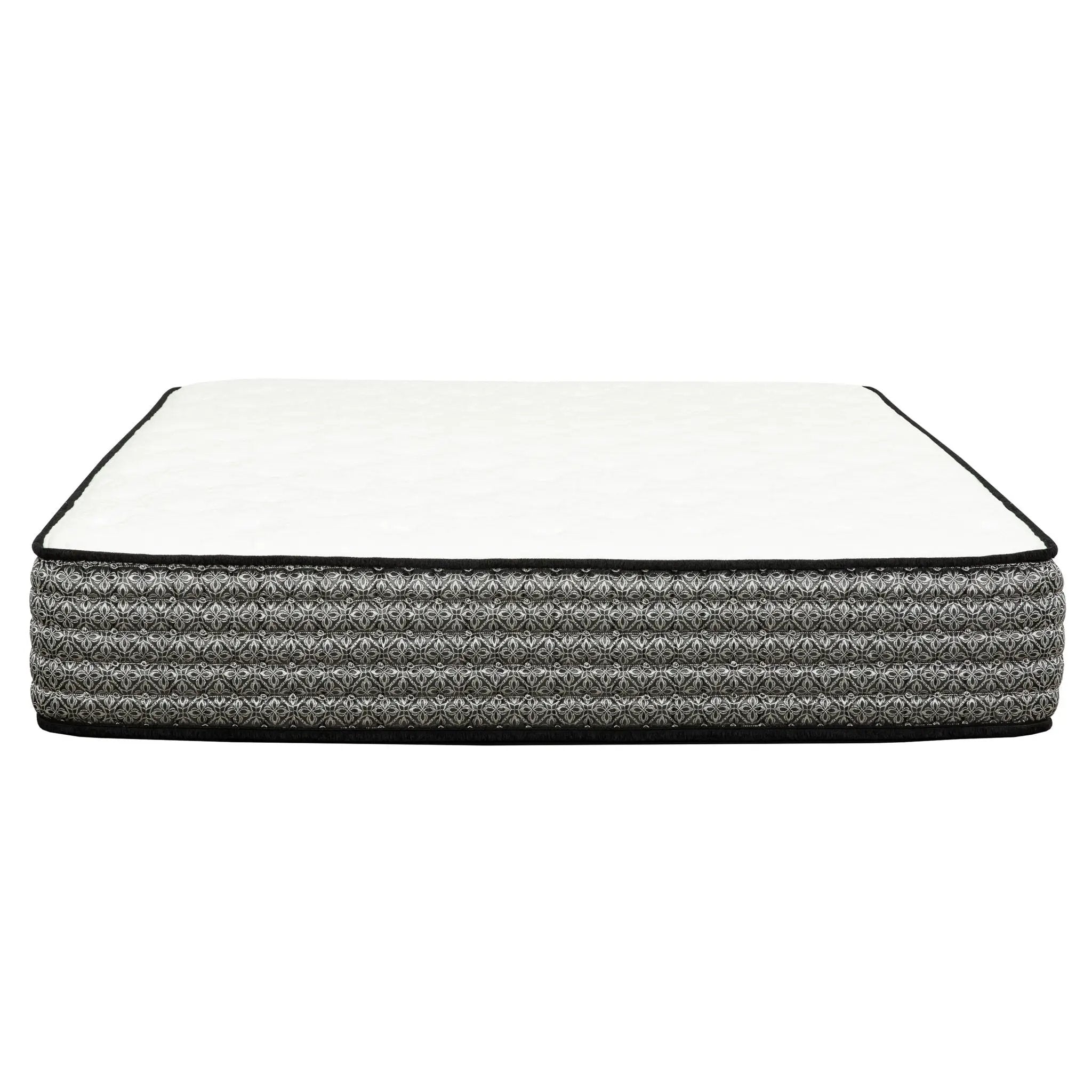 12" Premium Hybrid Mattress In A Box Soft Gel Memory Foam Top With Cooling Technology - Gray / White - Queen by Unique Piece Furniture