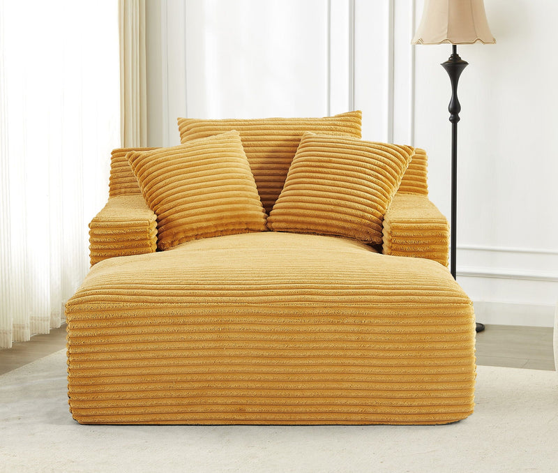 Cloudline - Oversized Chaise Lounge, Modern Comfy Couch With Full Foam Cushioning, Cozy Sleeper Sofabed by HouseOfZazla