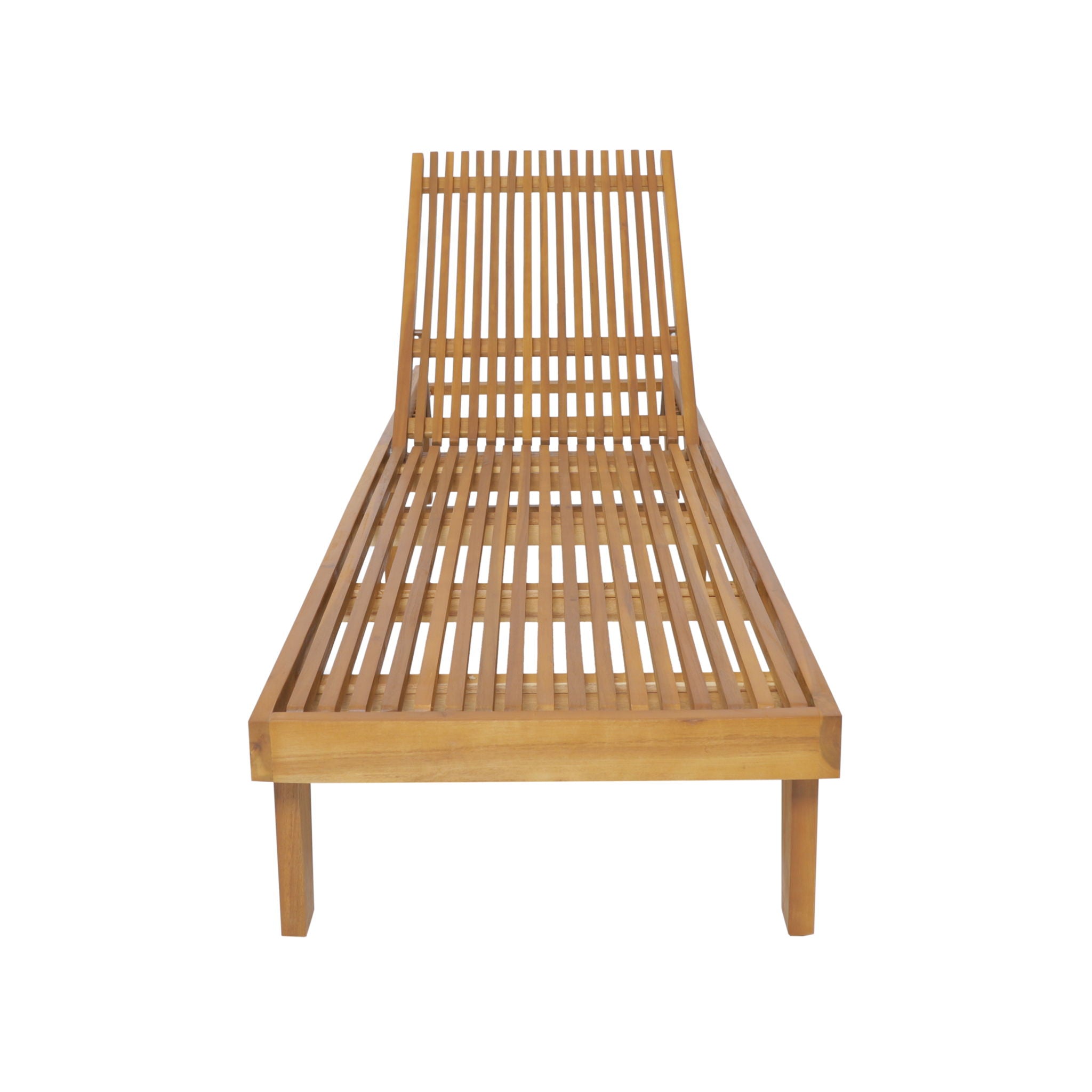 Nadine Stylish Chaise Lounge Chair - Teak by HouseOfZazla