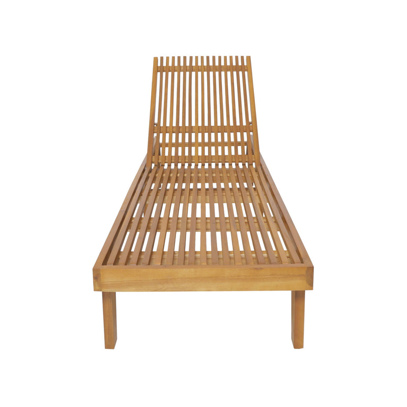 Nadine Stylish Chaise Lounge Chair - Teak by HouseOfZazla