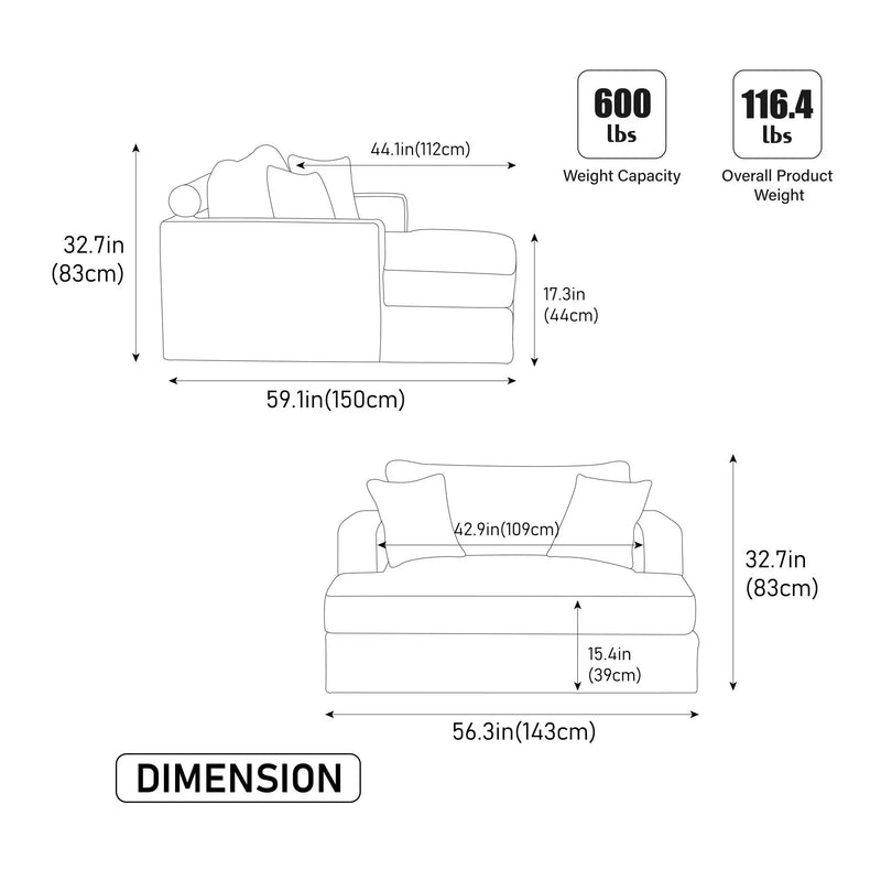 Wide Extra Large Sofa Bed by HouseOfZazla