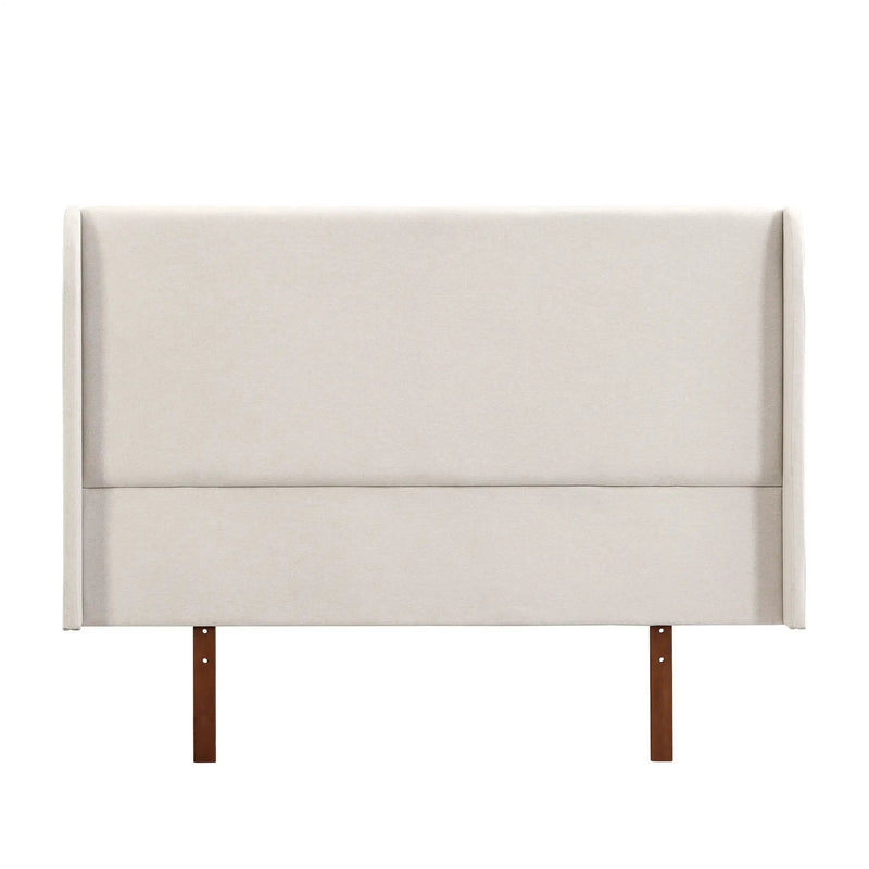 King Size Platform Bed With Upholstered High Headboard - Brown by Unique Piece Furniture