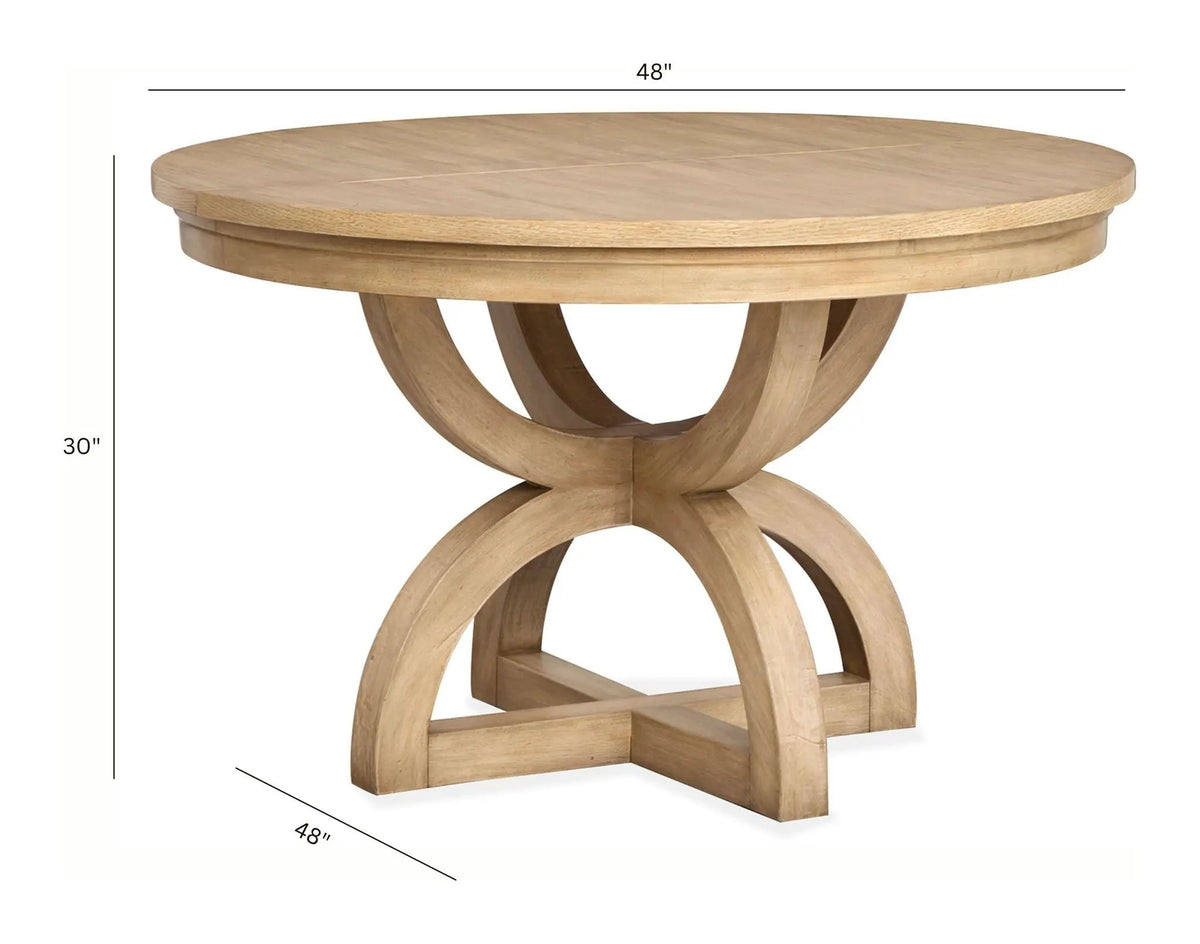 Coventry - Extendable 48" Round Dining Table - Honey Wheat, photo 5 of 7
