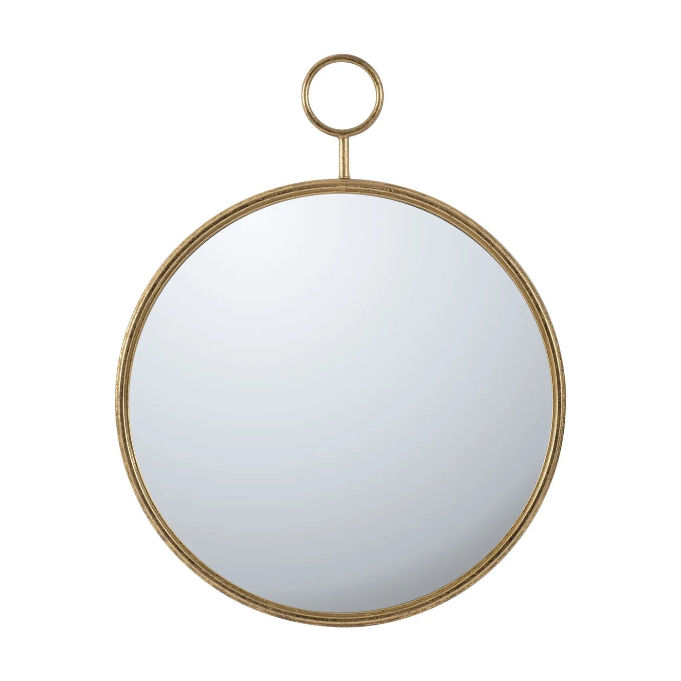 Circle Wall Mirror With Iron Frame, Accent Mirror For Living Room by HouseOfZazla