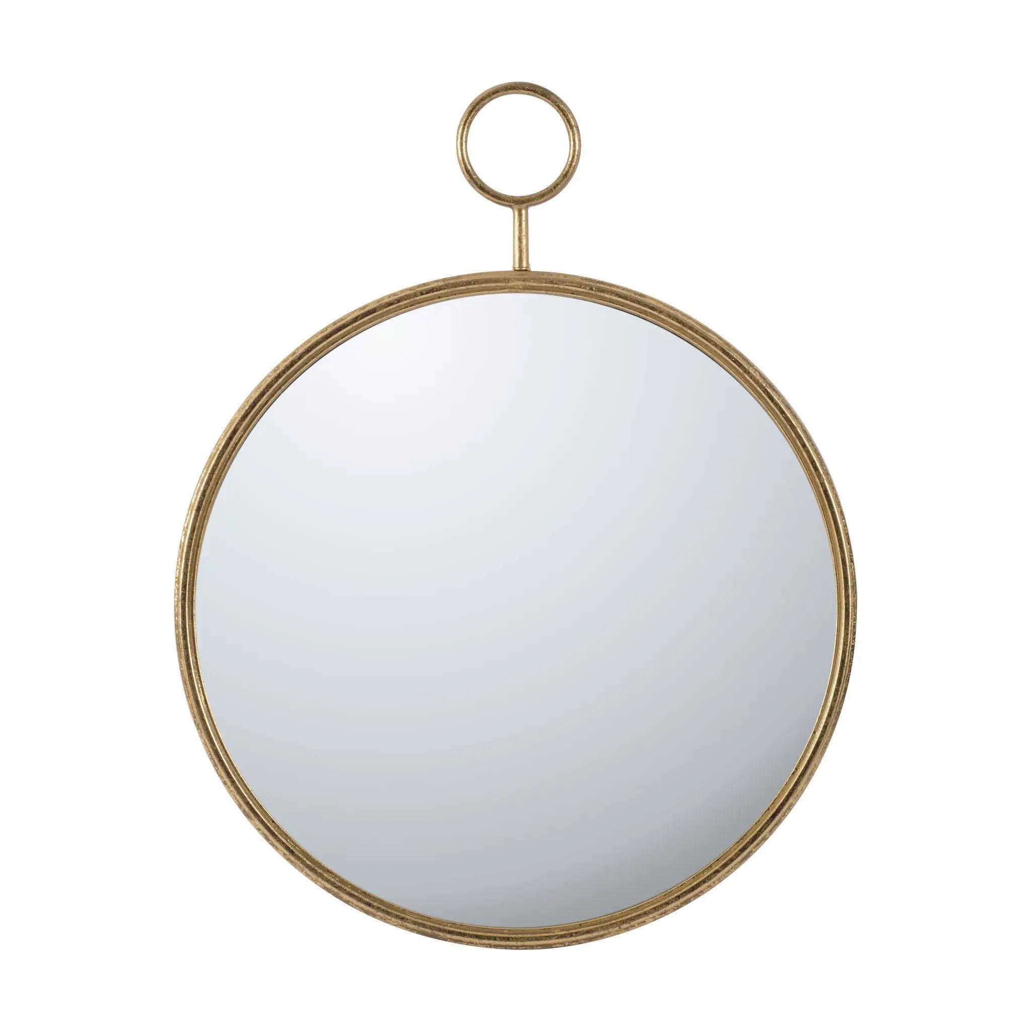 Circle Wall Mirror With Iron Frame, Accent Mirror For Living Room by HouseOfZazla